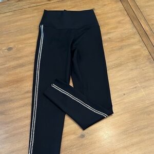 Offline by Aerie Black Leggings with White Trim